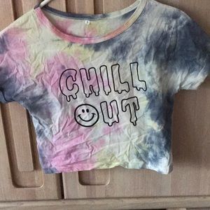 Tie-dye cropped tee